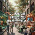 후회 없는 성수동 나들이!/2026 팝업스토어 가이드
