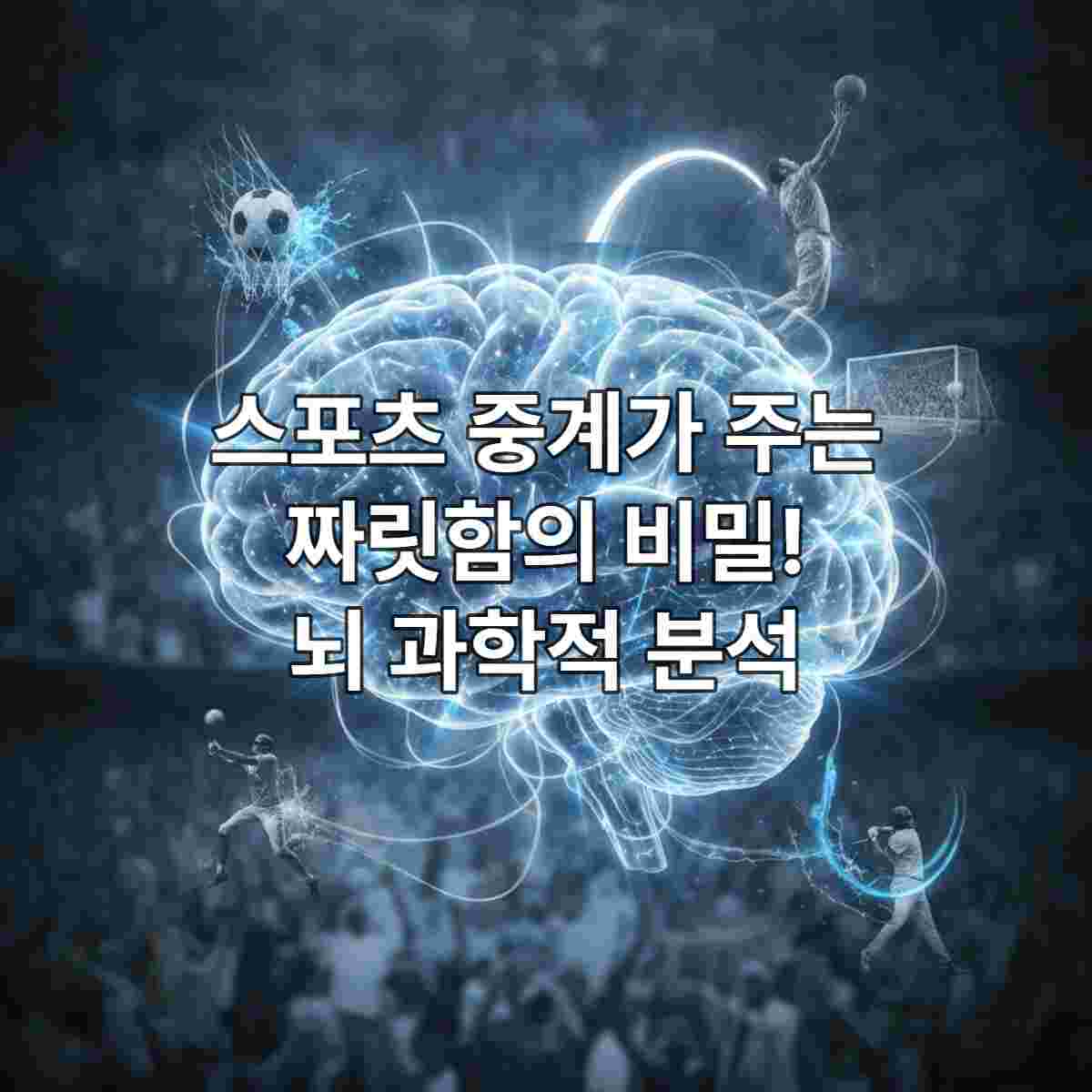 스포츠 중계가 주는 / 짜릿함의 비밀! / 뇌 과학적 분석