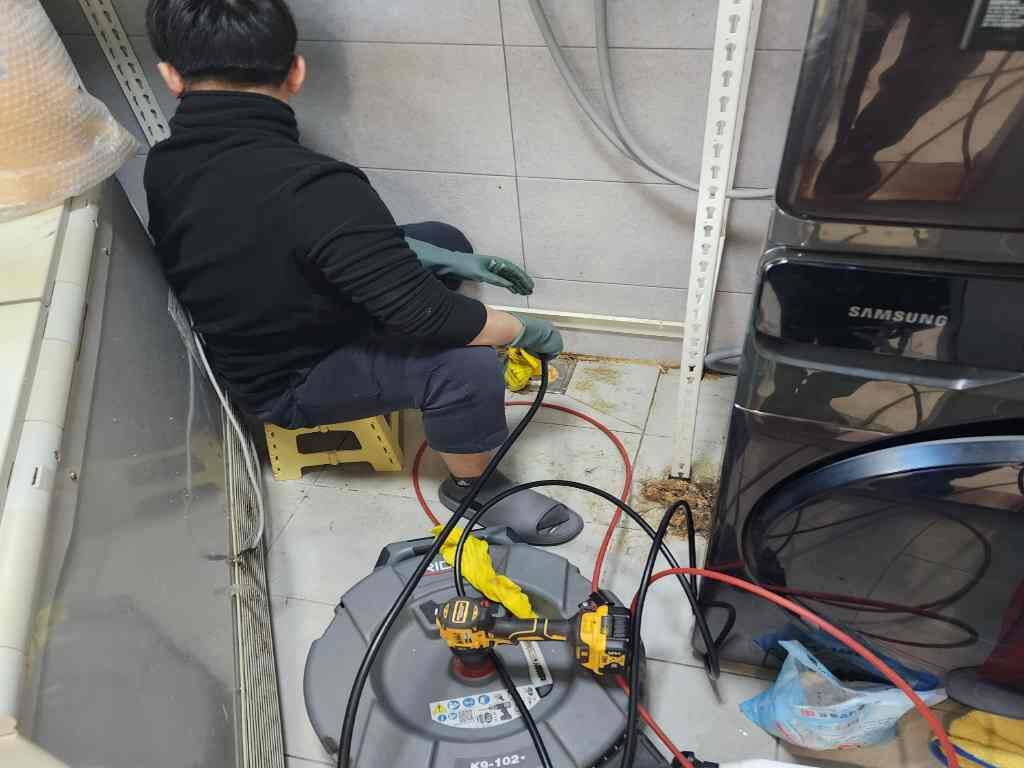 검단구 주방 기름때 하수구막힘, 배관이 막혀 가는 과정 정리